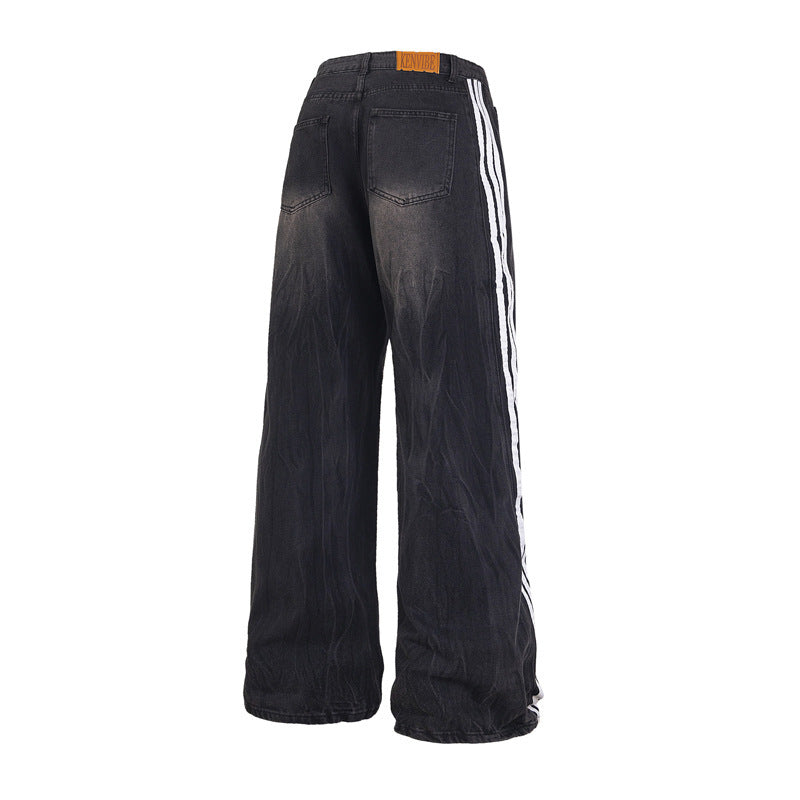 Loose Straight Wide Leg Mop Trousers