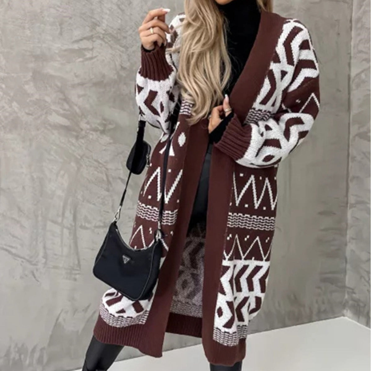 Long Sleeve Button Knitted Sweater Coat Cardigan