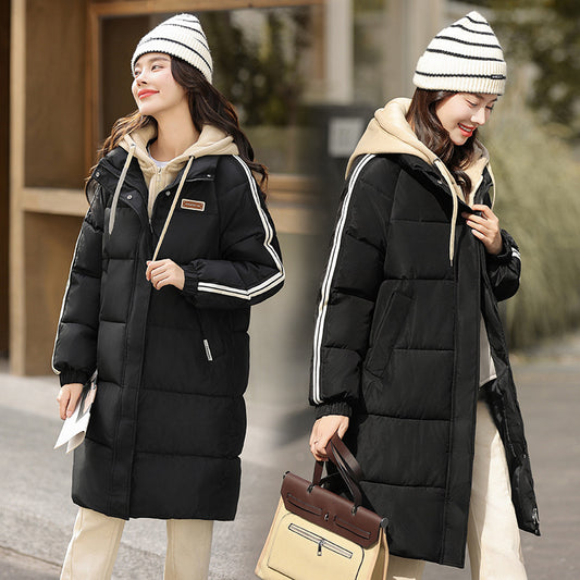 Korean Style Mid-length Loose Cotton Coat Cotton Coat Jacket